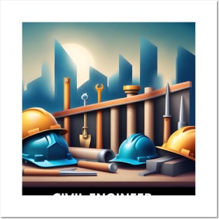 Civil engineer Posters and Art